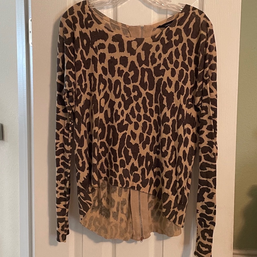 Olivaceous Leopard Print Light Sweater